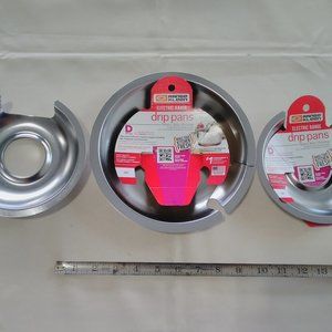 Drip Pans for Electric Ranges (3 Pack)- Fits most GE & Hotpoint Electric Ranges